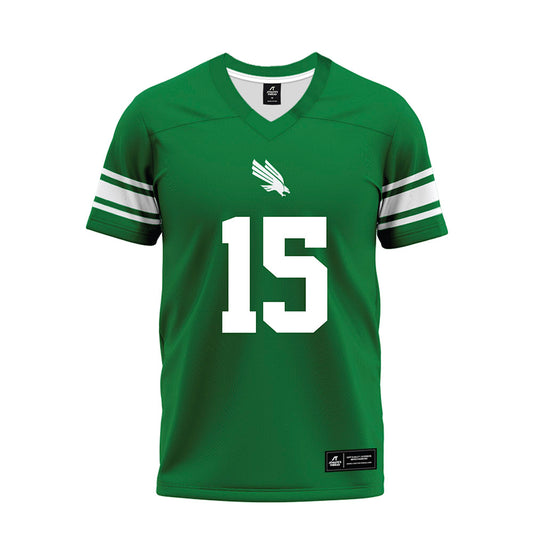 North Texas - NCAA Football : Terrence Lewis - Green Premium Football Jersey-0