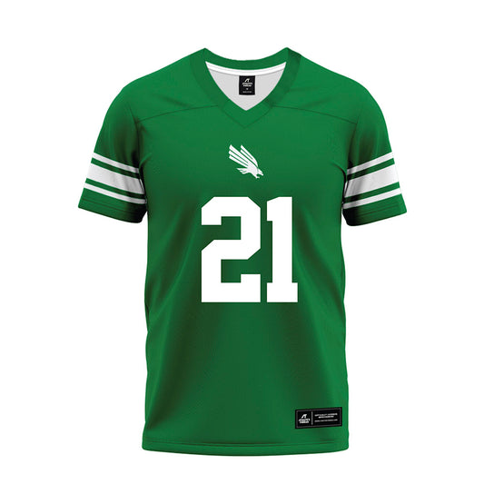 North Texas - NCAA Football : Jayden Hill - Green Premium Football Jersey