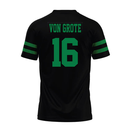 North Texas - NCAA Football : Thomas Von Grote - Black Premium Football Jersey