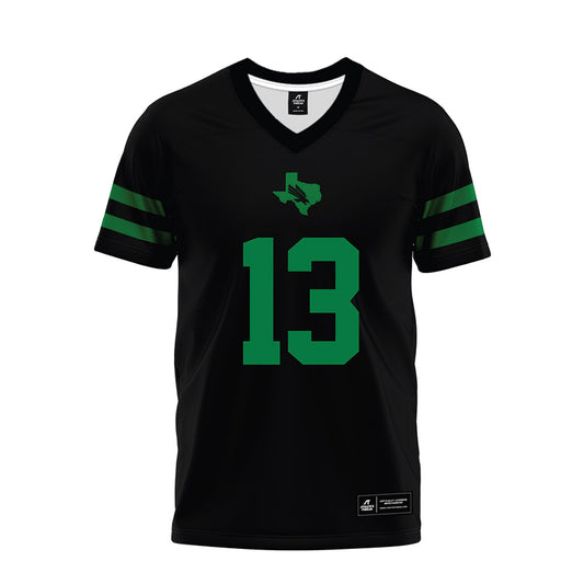 North Texas - NCAA Football : Miles Coleman - Black Premium Football Jersey