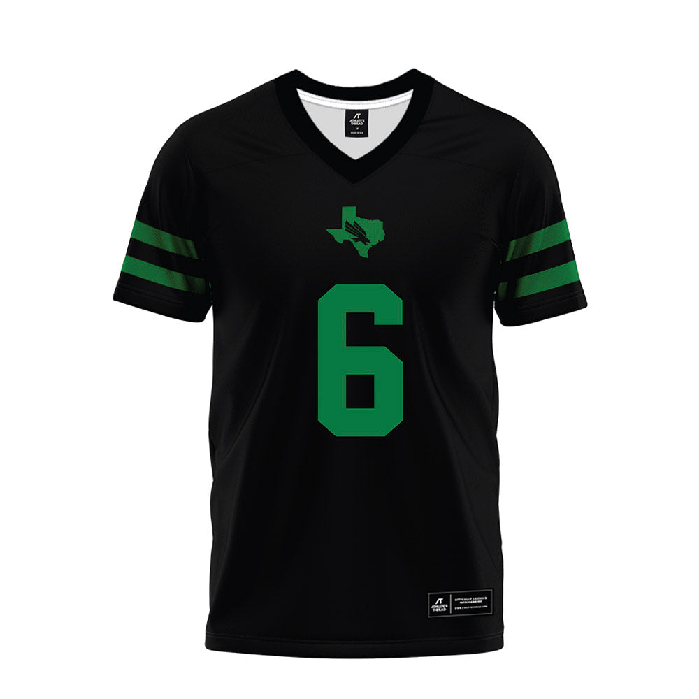 North Texas - NCAA Football : Trey Fields - Black Premium Football Jersey-0