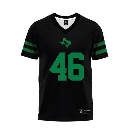 North Texas - NCAA Football : Keelene Bradley - Black Premium Football Jersey-0
