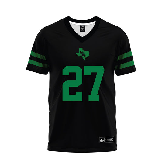 North Texas - NCAA Football : Wyatt Young - Black Premium Football Jersey