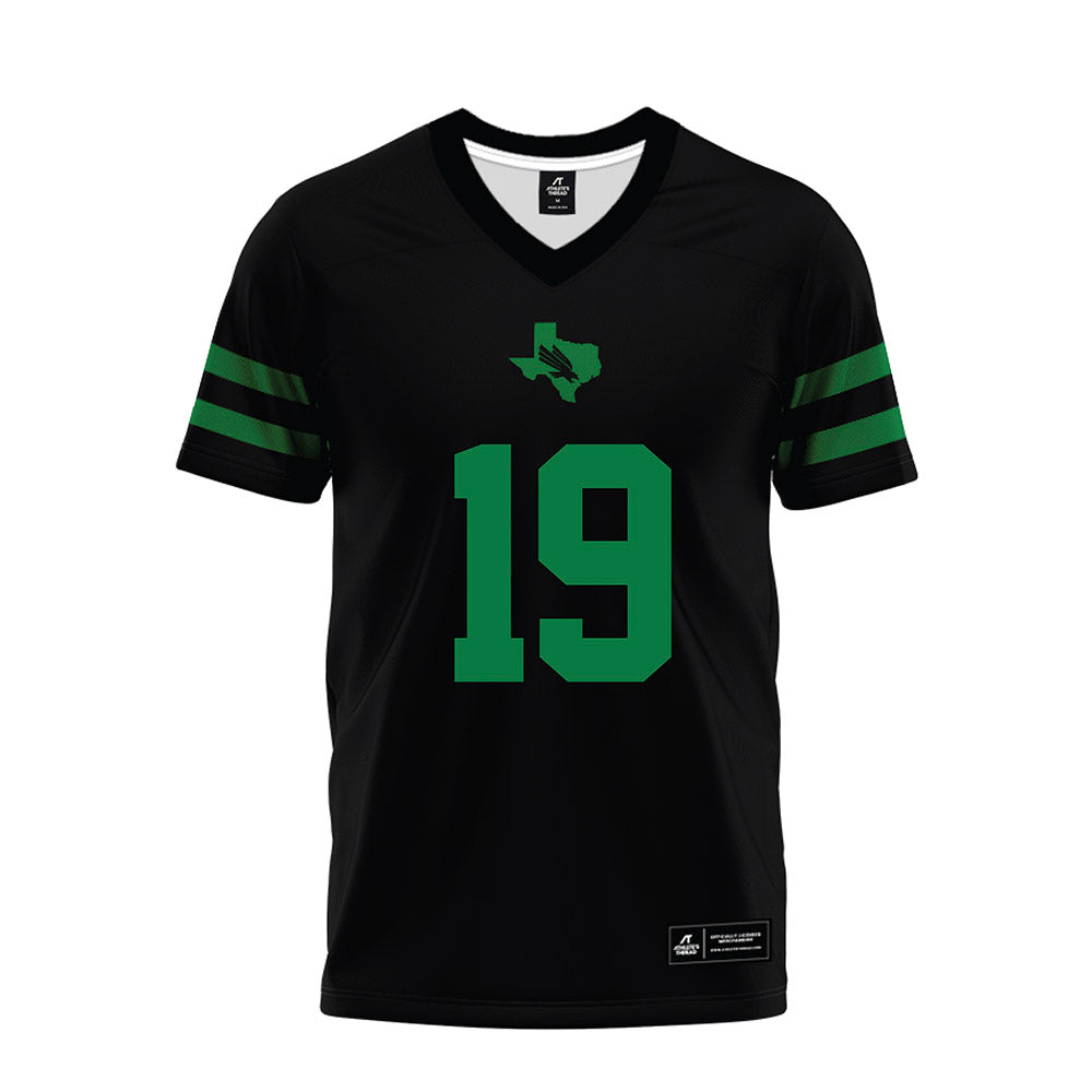 North Texas - NCAA Football : Victor Aderungboye - Black Premium Football Jersey