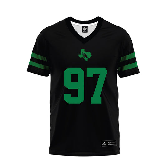 North Texas - NCAA Football : Treviance Bronson - Black Premium Football Jersey