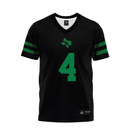 North Texas - NCAA Football : Brian Nelson II - Black Premium Football Jersey