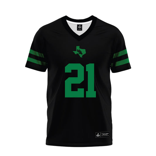 North Texas - NCAA Football : Jayden Hill - Black Premium Football Jersey