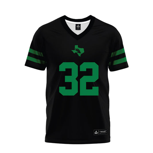 North Texas - NCAA Football : Ethan Wesloski - Black Premium Football Jersey