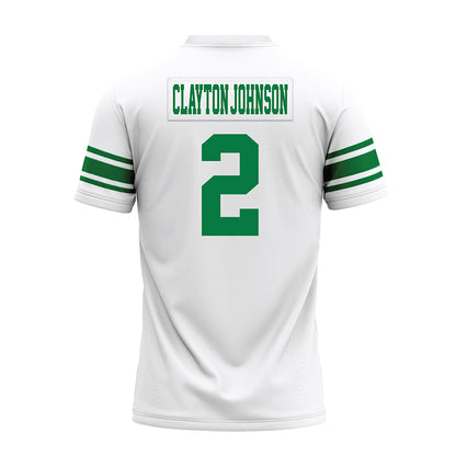 North Texas - NCAA Football : Shaadie Clayton-Johnson - White Premium Football Jersey-1