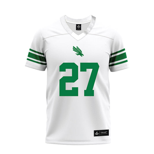 North Texas - NCAA Football : Wyatt Young - White Premium Football Jersey