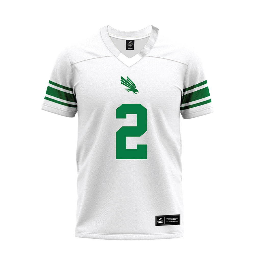 North Texas - NCAA Football : Shaadie Clayton-Johnson - White Premium Football Jersey-0