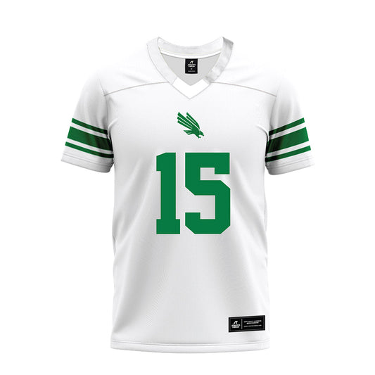 North Texas - NCAA Football : Terrence Lewis - White Premium Football Jersey-0