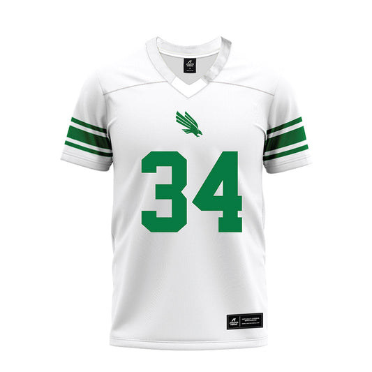 North Texas - NCAA Football : Lane Stewart - White Premium Football Jersey