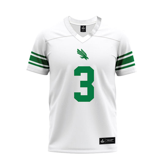 North Texas - NCAA Football : Zakye Barker - White Premium Football Jersey-0