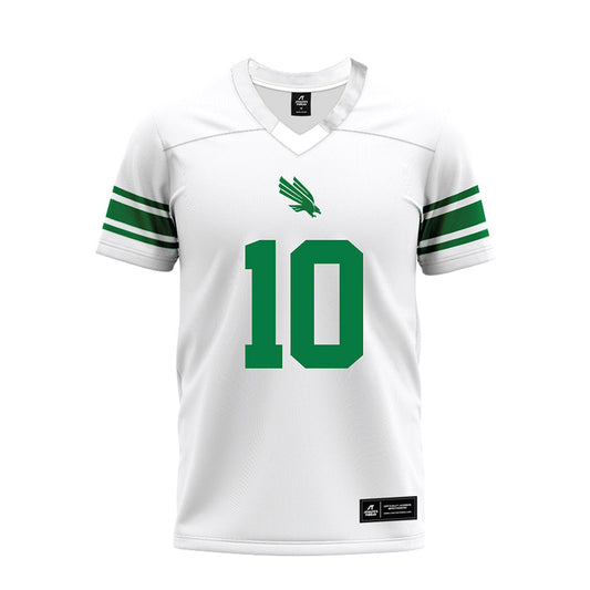 North Texas - NCAA Football : Wyatt Young - White Premium Football Jersey-0