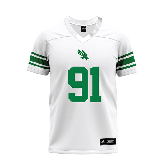 North Texas - NCAA Football : Demetrie Morgan - White Premium Football Jersey-0