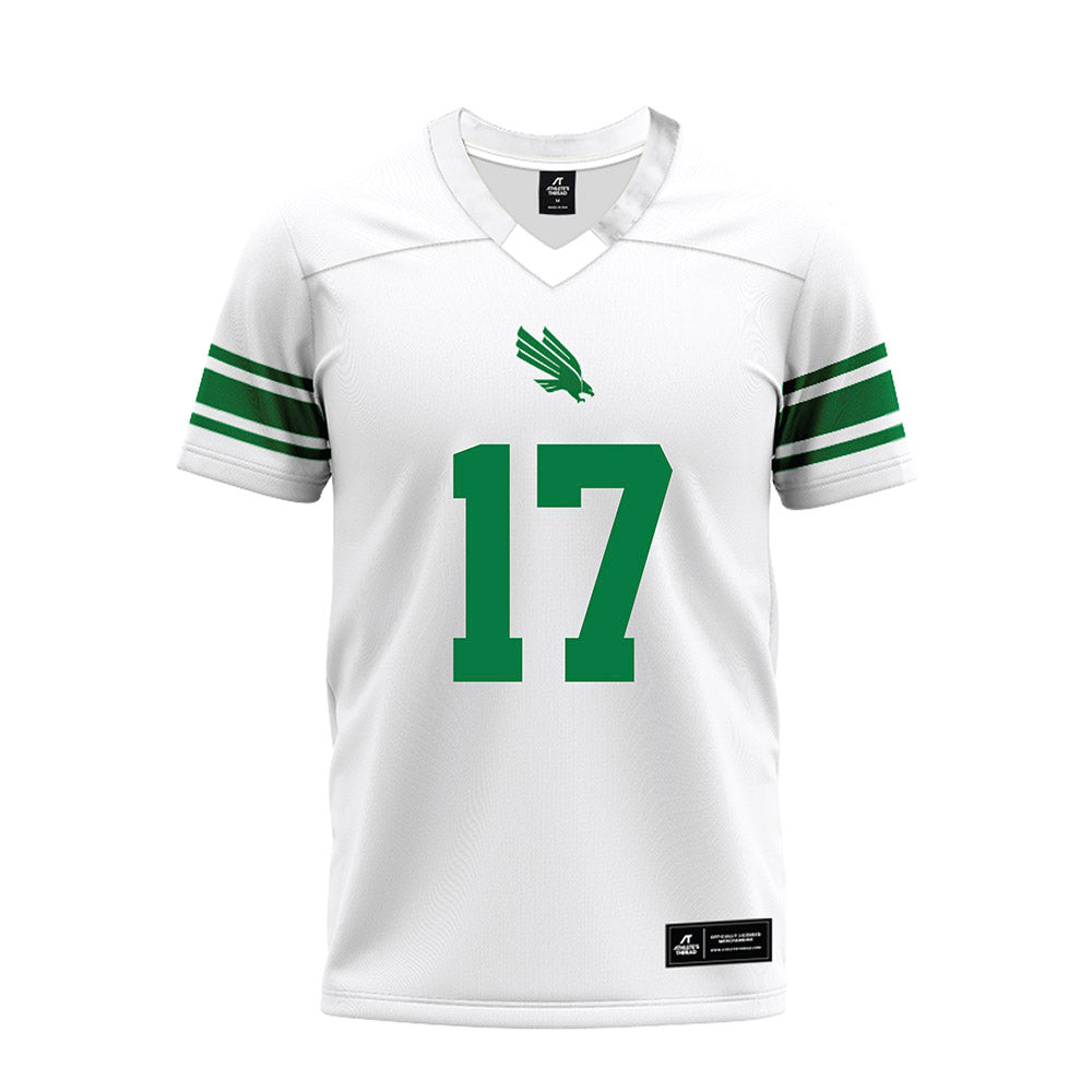 North Texas - NCAA Football : Drew Mestemaker - White Premium Football Jersey