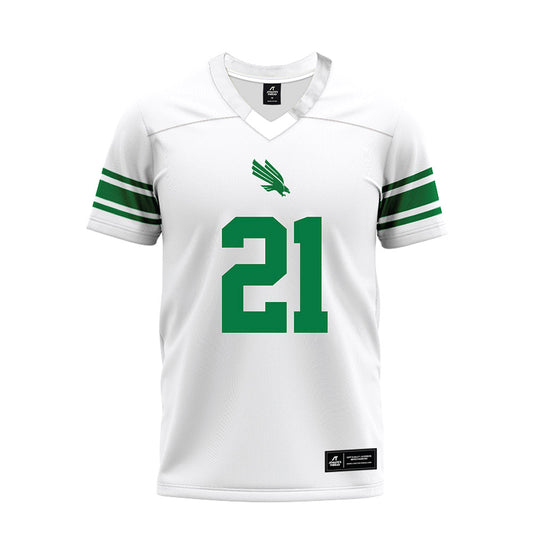 North Texas - NCAA Football : Jayden Hill - White Premium Football Jersey