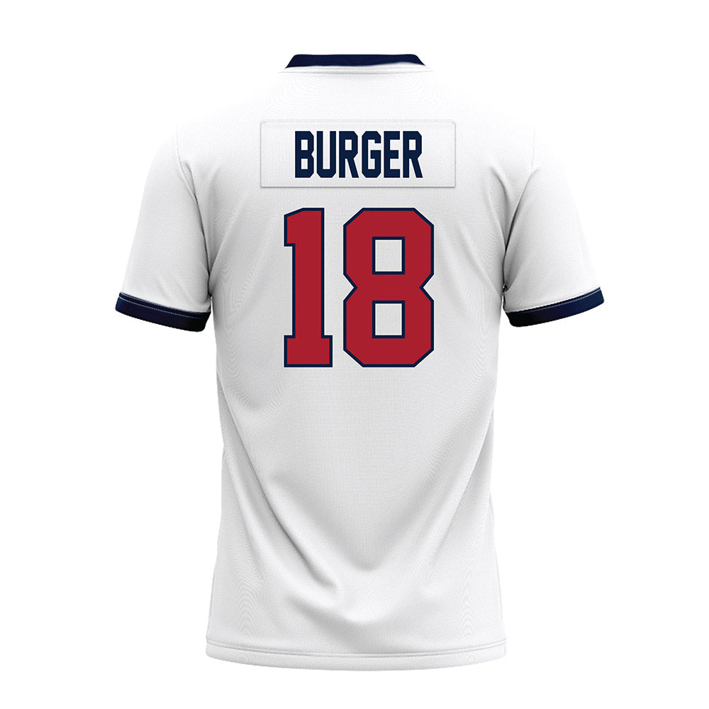 Liberty - NCAA Football : Ryan Burger - White Premium Football Jersey