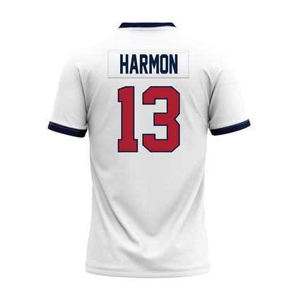 Liberty - NCAA Football : Damond Harmon - White Premium Football Jersey-1
