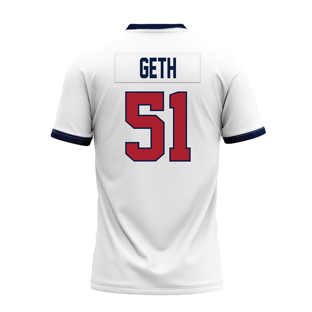 Liberty - NCAA Football : DJ Geth - White Premium Football Jersey-1