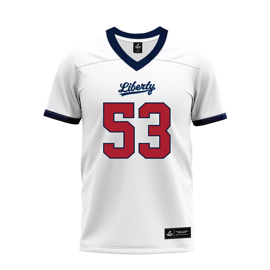 Liberty - NCAA Football : Nikodemus Tounger - White Premium Football Jersey-0