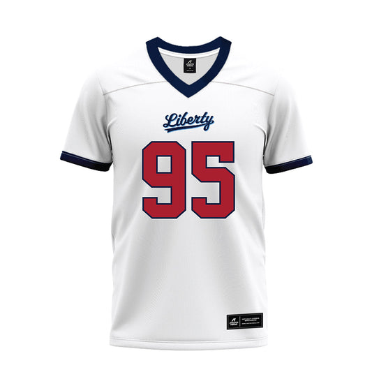 Liberty - NCAA Football : Teagen Lenderink - White Premium Football Jersey