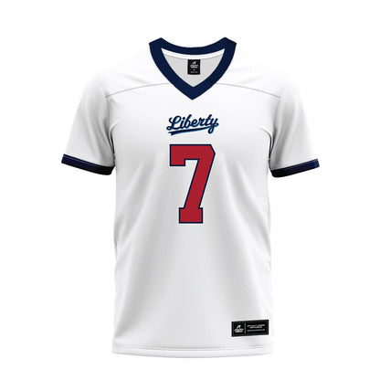 Liberty - NCAA Football : Devin Henderson - White Premium Football Jersey