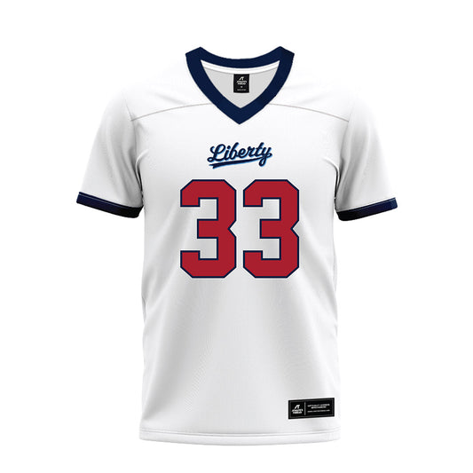 Liberty - NCAA Football : Kyle Hanks - White Premium Football Jersey