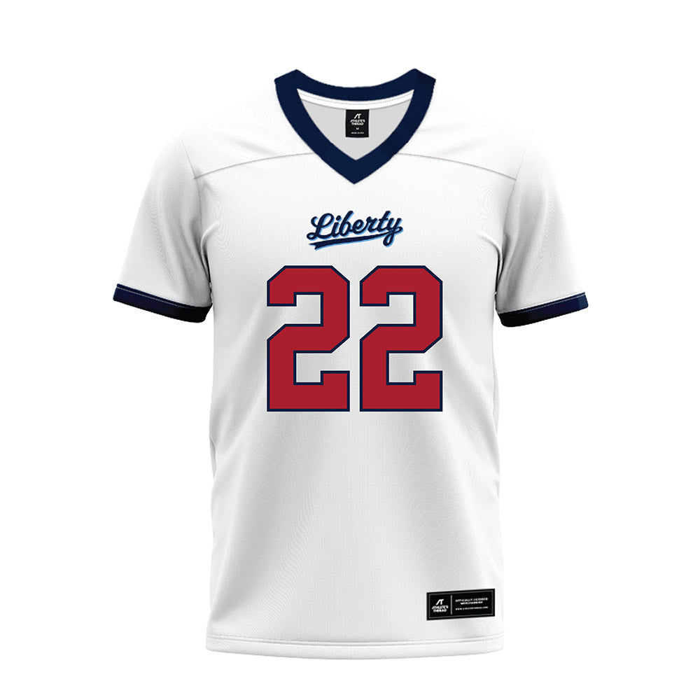 Liberty - NCAA Football : Jayden Sweeney - White Premium Football Jersey