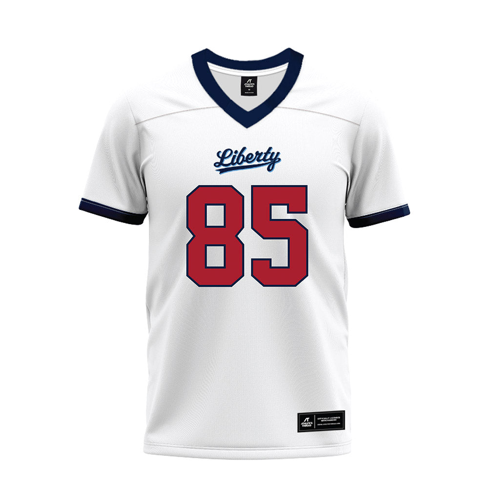 Liberty - NCAA Football : Connie Hewitt II - White Premium Football Jersey-0