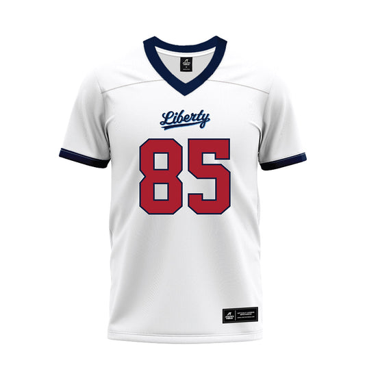 Liberty - NCAA Football : Connie Hewitt II - White Premium Football Jersey-0
