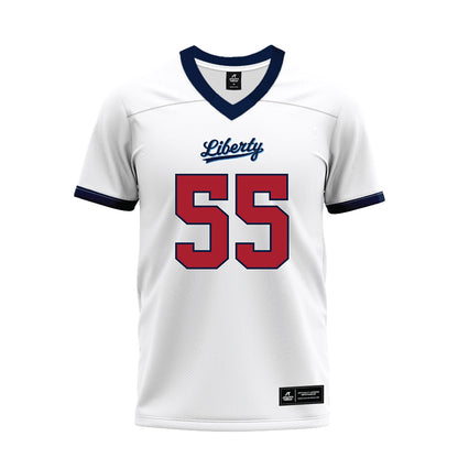 Liberty - NCAA Football : Harrison Hayes - White Premium Football Jersey