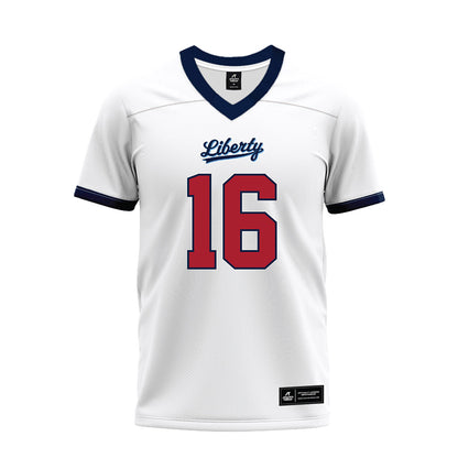 Liberty - NCAA Football : Eric Smith - White Premium Football Jersey