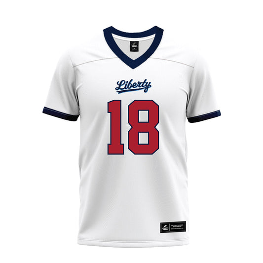 Liberty - NCAA Football : Ryan Burger - White Premium Football Jersey