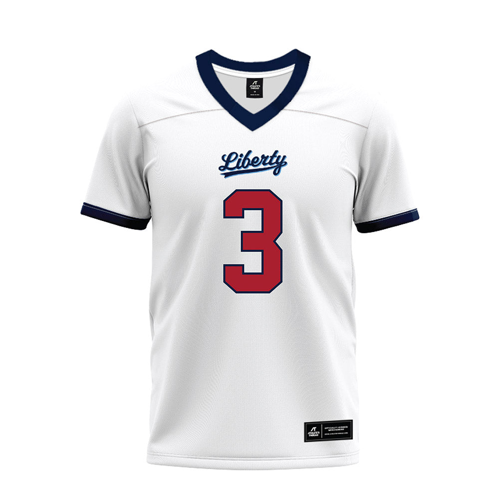 Liberty - NCAA Football : TJ Bush JR - White Premium Football Jersey