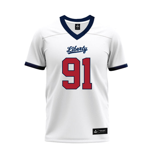 Liberty - NCAA Football : Marius Landsfeld - White Premium Football Jersey-0