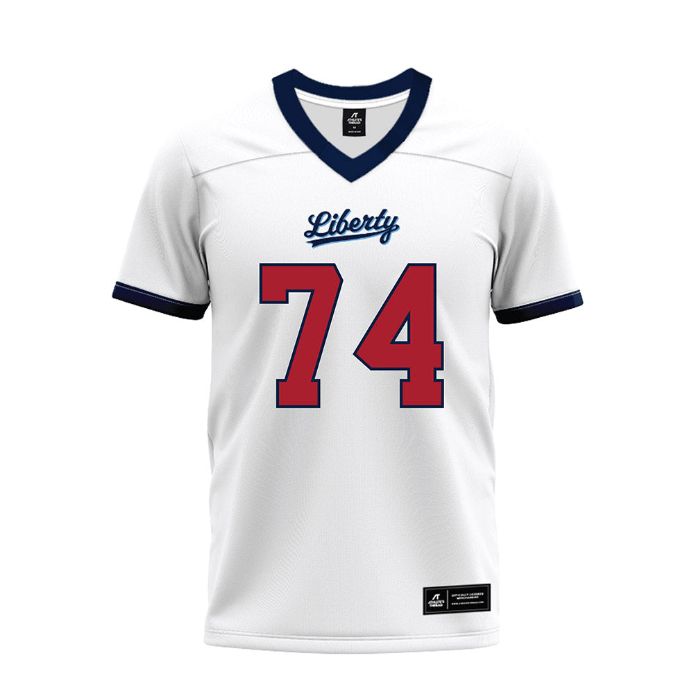 Liberty - NCAA Football : Jacob Lecates - White Premium Football Jersey