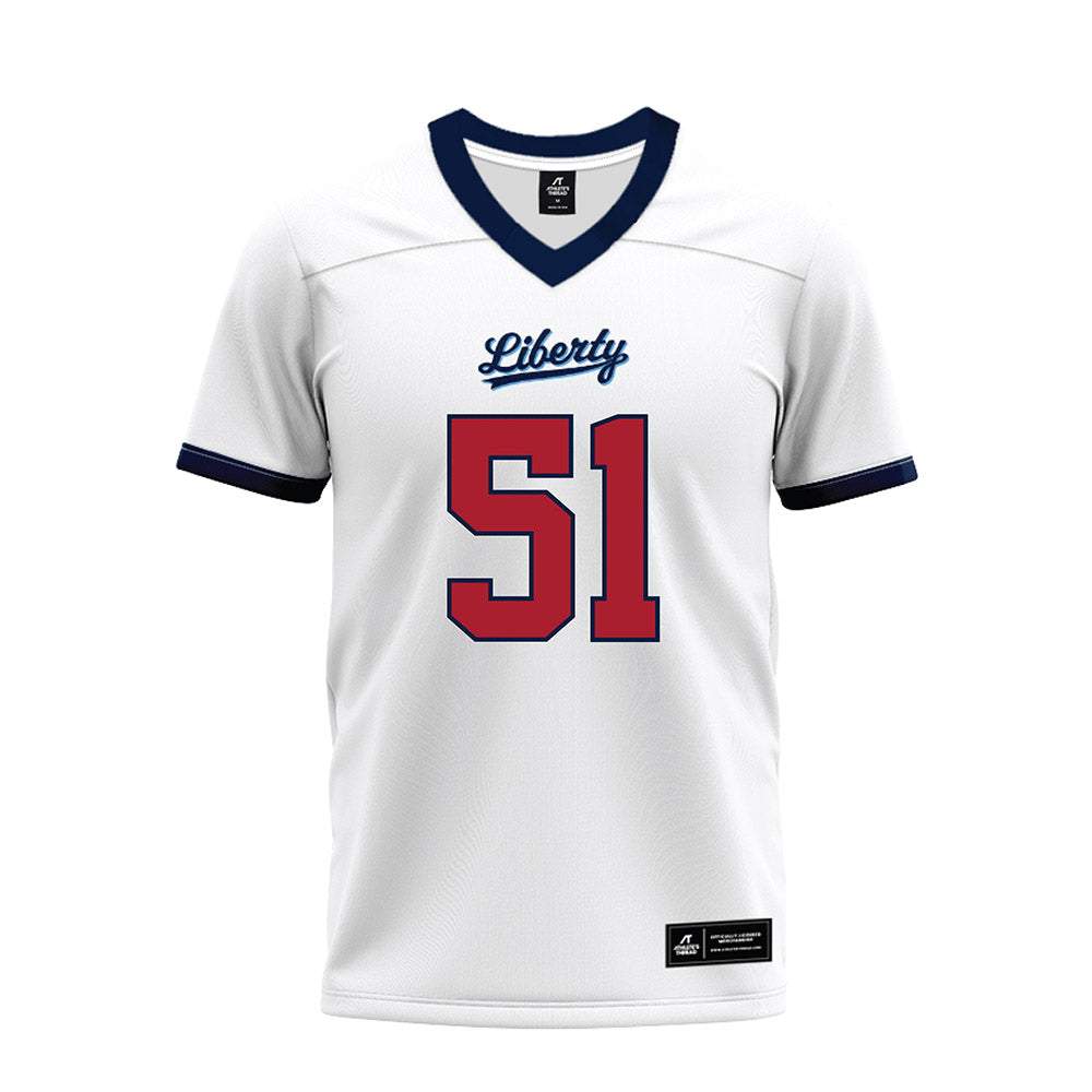 Liberty - NCAA Football : DJ Geth Jr - White Premium Football Jersey-0