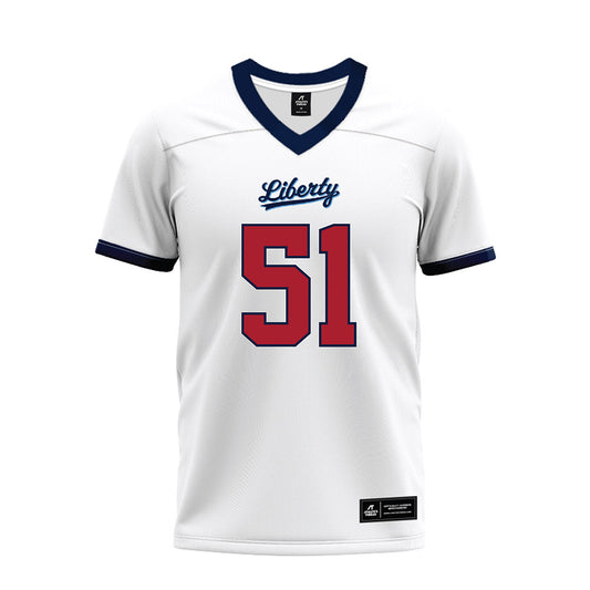 Liberty - NCAA Football : DJ Geth Jr - White Premium Football Jersey-0