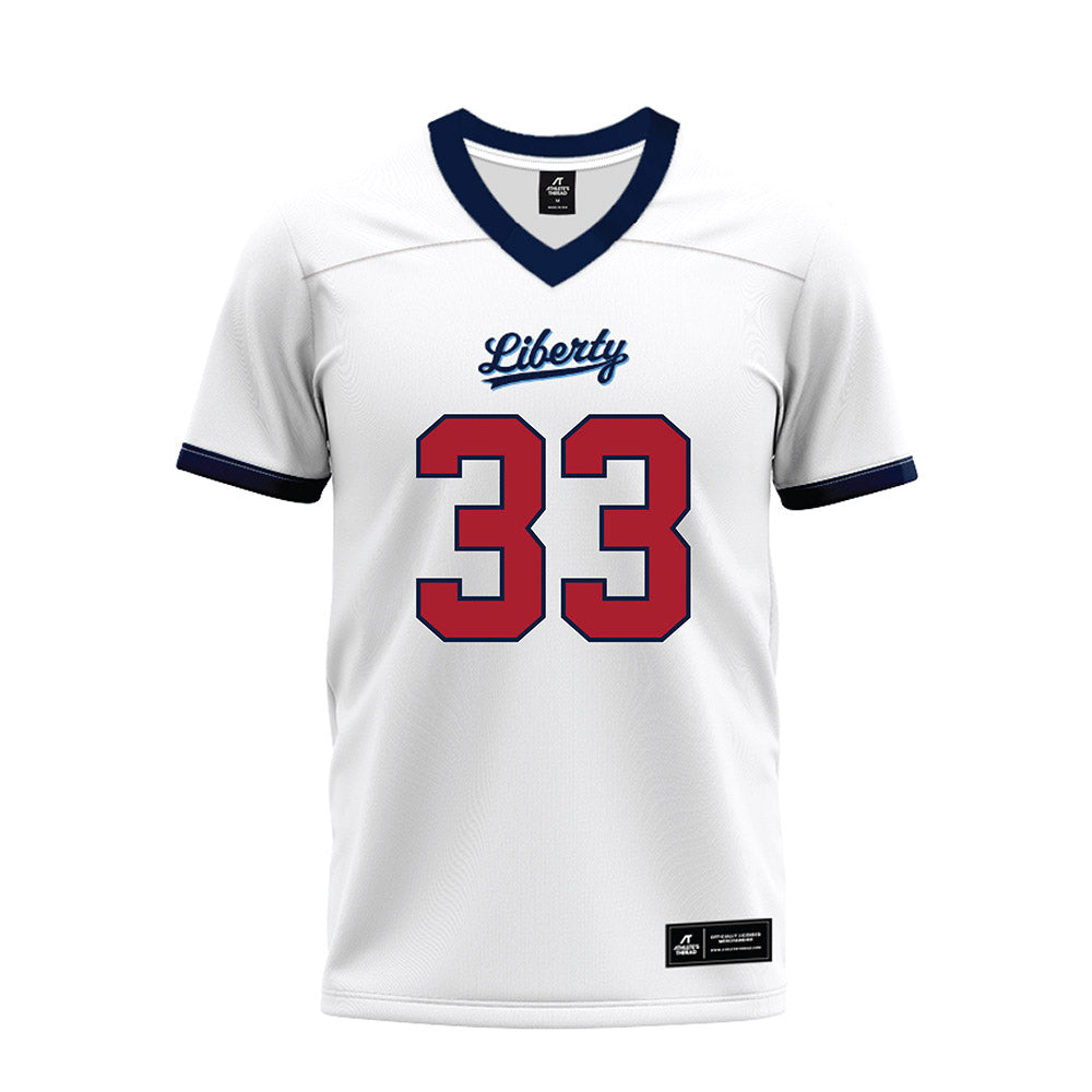 Liberty - NCAA Football : Aidan Vaughan - White Premium Football Jersey
