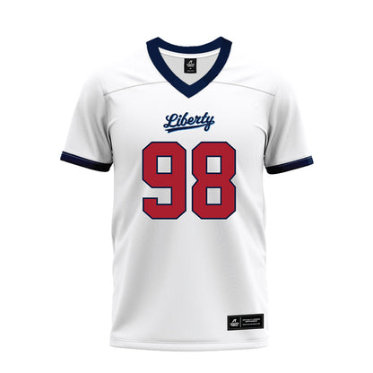 Liberty - NCAA Football : Weston Woodard - White Premium Football Jersey-0