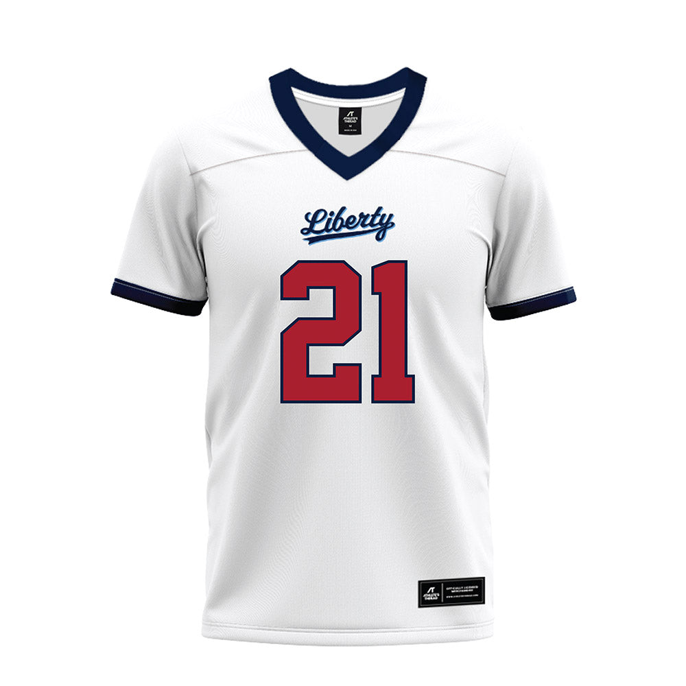 Liberty - NCAA Football : Caden Williams - White Premium Football Jersey-0