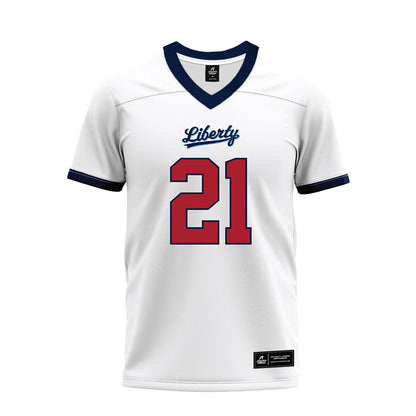 Liberty - NCAA Football : Caden Williams - White Premium Football Jersey-0