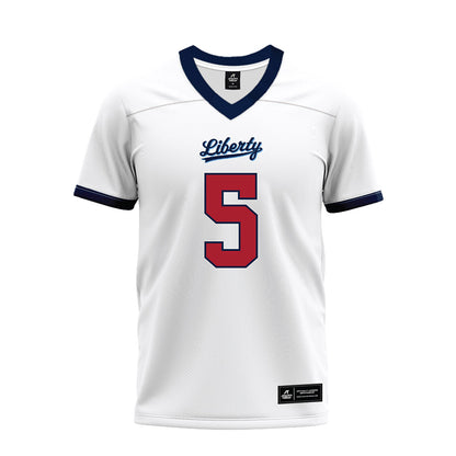 Liberty - NCAA Football : Elijah Hopkins - White Premium Football Jersey