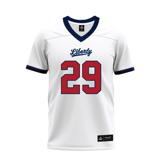 Liberty - NCAA Football : Akhori Jones - White Premium Football Jersey-0