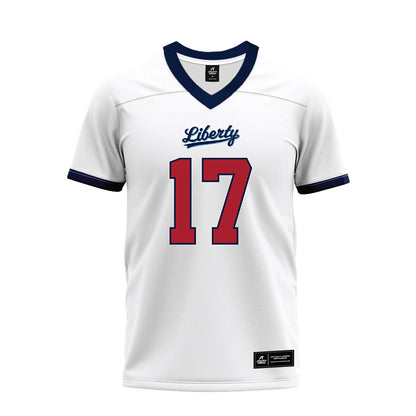 Liberty - NCAA Football : Bo Burklow Jr. - White Premium Football Jersey-0