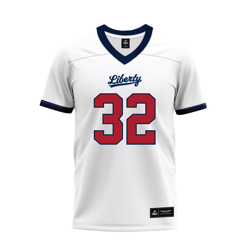 Liberty - NCAA Football : Davion Dean - White Premium Football Jersey-0