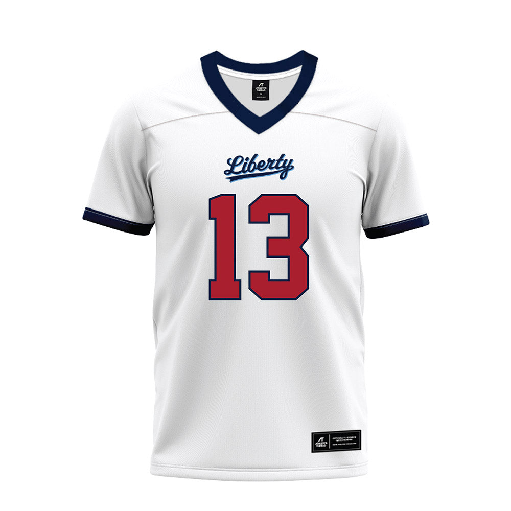 Liberty - NCAA Football : Nasir Newkirk - White Premium Football Jersey-0