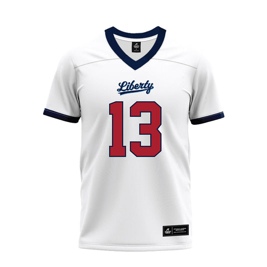 Liberty - NCAA Football : Nasir Newkirk - White Premium Football Jersey-0
